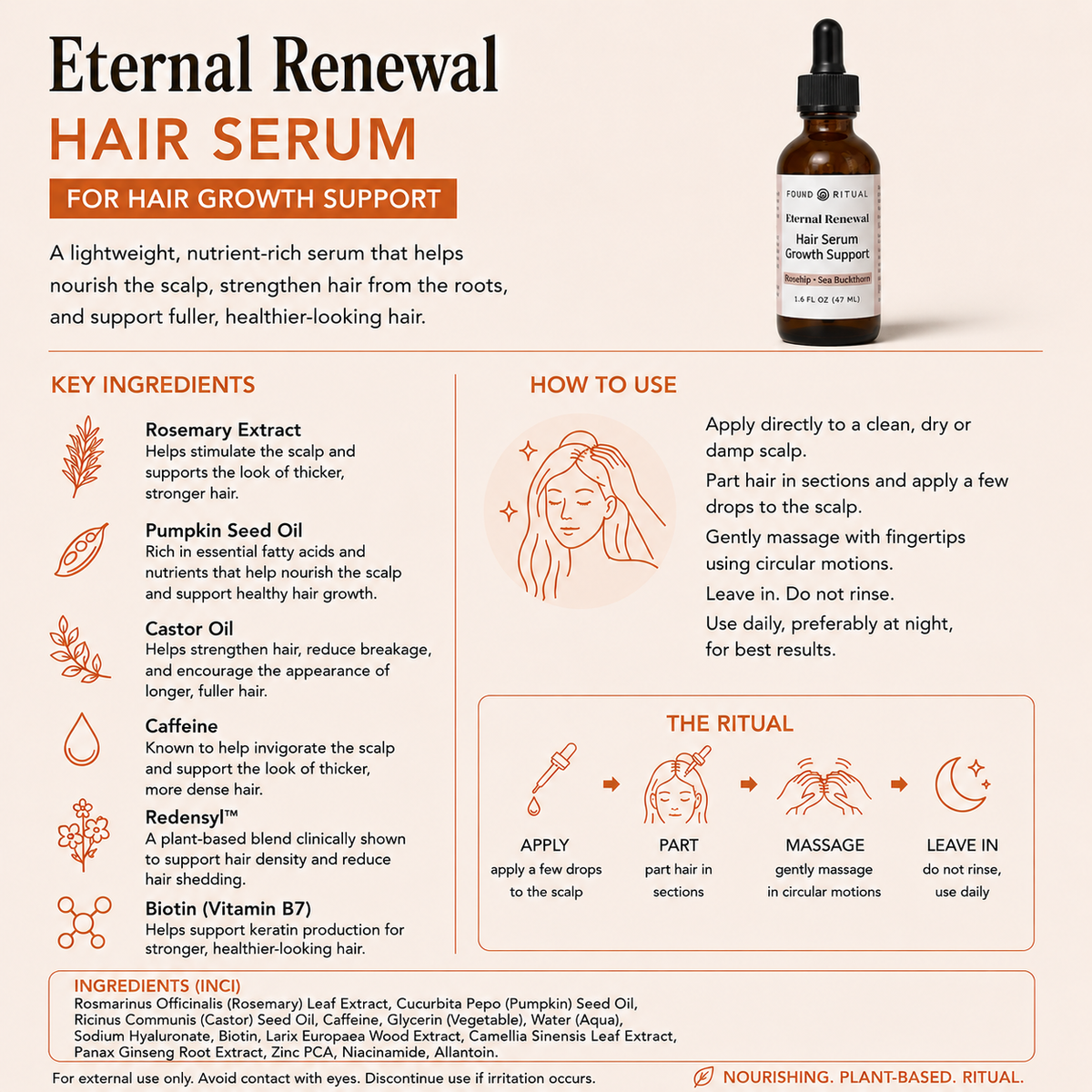 Eternal Renewal | Hair Growth Support Serum for Mature Hair