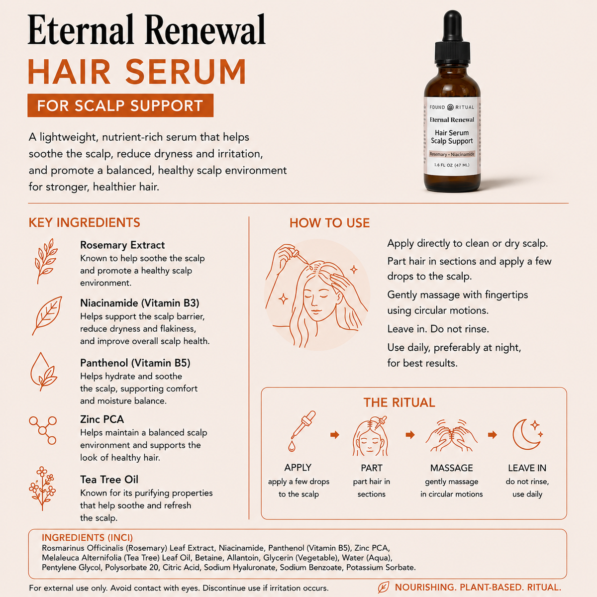 Eternal Renewal | Hair Serum Scalp Support for Mature Skin