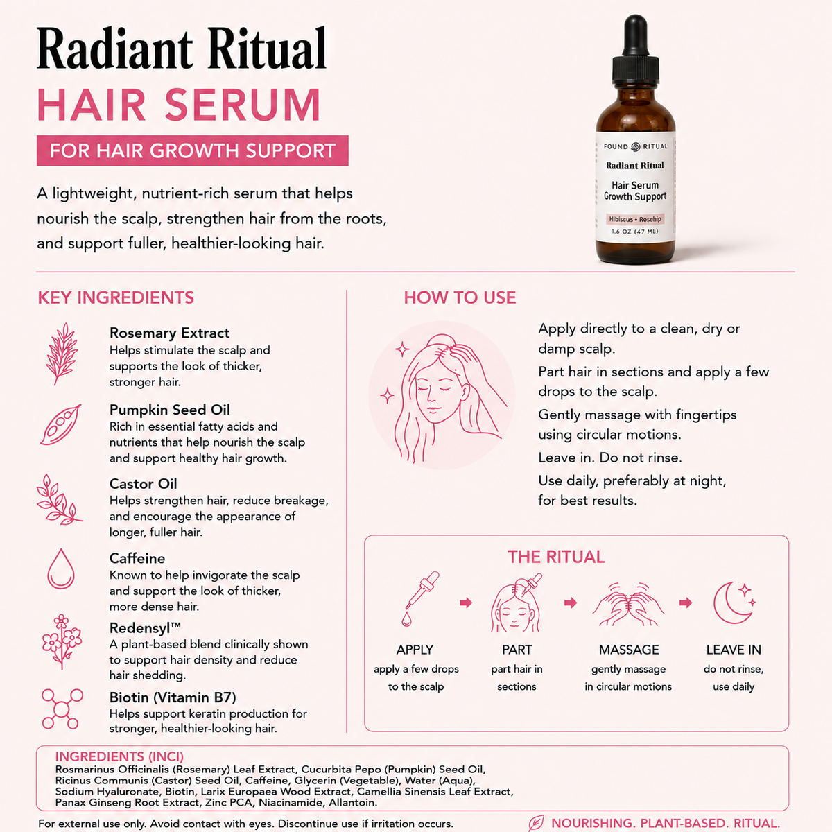Radiant Ritual | Hair Serum Growth Support for Normal to Dry Skin