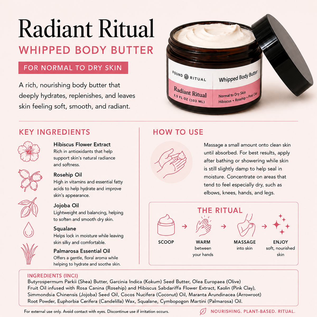Radiant Ritual | Body Oil + Whipped Body Butter Set for Normal to Dry Skin