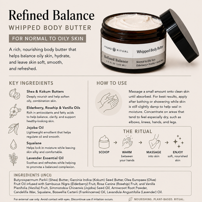 Refined Balance | Whipped Body Butter for Normal to Oily Skin